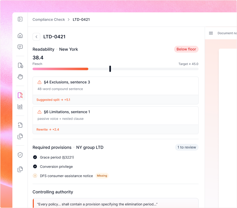 Blaise Compliance Check product interface